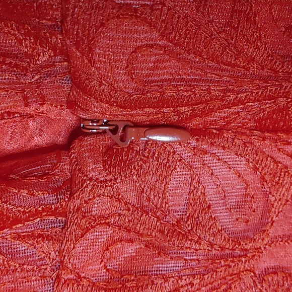 CHI CHI's LONDON* Red Lavinia Tea length dress crinoline satin lining sz UK 12 - Picture 11 of 17